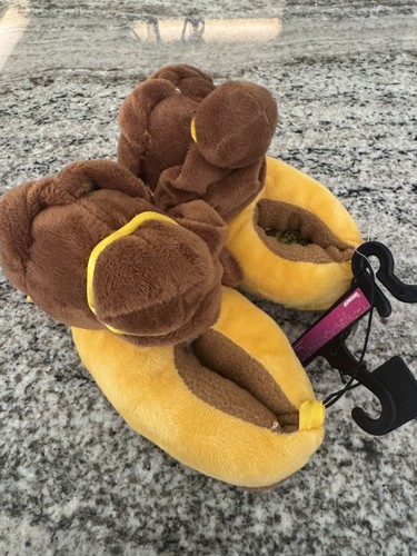 Disney Beauty and the Beast Belle Toddler Girl Slippers 5-6 NWT - Picture 4 of 5