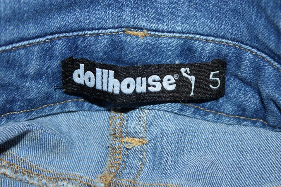 Mujer Casa de Muñecas, Falda Mono Elástica Denim Azul Claro, Talla 5 Foto 3 de 4