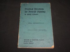1911 PORTRAIT PAINTING IN WATER COLOURS BOOK BY MRS. MERRIFIELD - J 6587