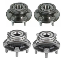 Moog Front & Rear Wheel Bearing and Hub Assemblies Kit For Ford Mustang 2015-19