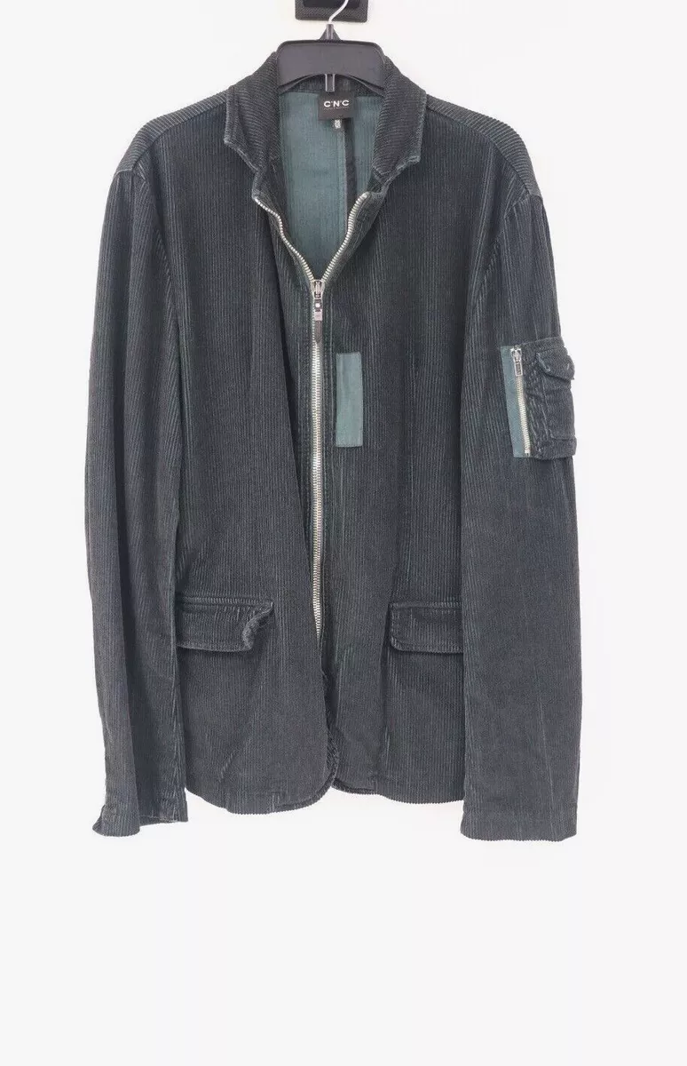 CNC Costume National Men's Size 36 /50 Full Zip corduroy Collared Jacket Pockets