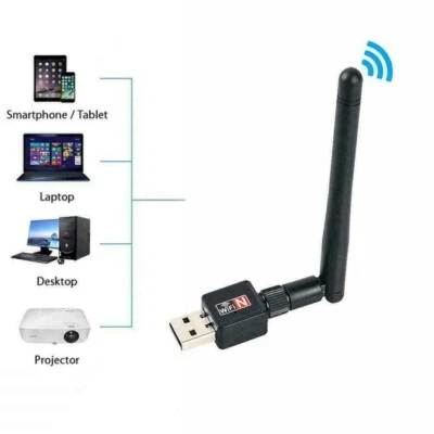 USB WiFi Dongle Adattatore 1200Mbps Wireless Network PER PC Antenna UNIVERSALE