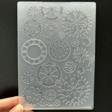 3D Plastic Embossing Folder Template Steampunk Style Texture A6 Size for Card Ma