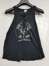 Dirtee Laundry Women's Tank Top Size XL Rock & World Tour Black Tie US Made