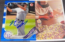 Michael Toglia Rockies Auto Signed 2019 1st Bowman Blue Base Card