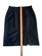 SAG HARBOR VINTAGE WOMEN'S BLACK 100 WOOL PENCIL SKIRT - SIZE 16