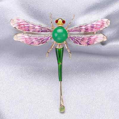 Women's Cute Creative Dripping Oil Dragonfly Brooch Personality Insect Pin