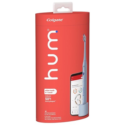 HUM Smart Toothbrush Rechargeable Electric Colgate Blue Handle and Head ...