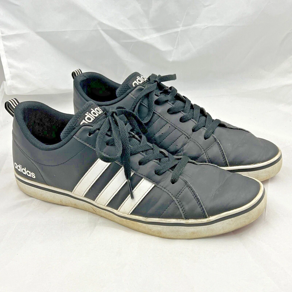 Tranquilidad Asimilar Criticar Adidas Shoes Men 11.5 Black Leather White Stripe Low Top Skate SPG 753001  B74494 | eBay