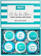 BRUBAKER 6 Handmade "Oh l  l  Ch rie" Fizzing Bath Bombs - All Natural  Vegan