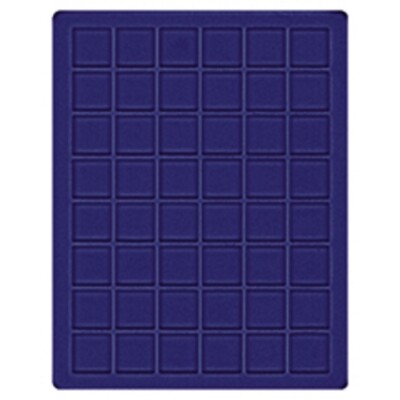 LINDNER 2148ME Velvet Inserts Blue 48X Square Compartments 30 MM