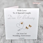 Personalised Paper 1st Wedding Anniversary Card