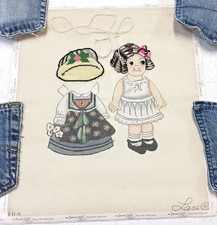 Lani's Handpainted Needlepoint Canvas Vintage 1930s Paper Doll PD-4 Floral Dress