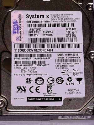 81Y9651 IBM 900GB 10K 2.5