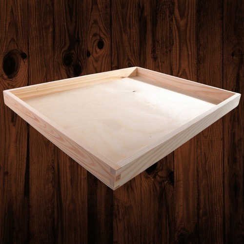 Large Slim Wooden Box Without Lid | 45 x 35 x 3 cm | Open Display Tray Platter - Picture 10 of 12