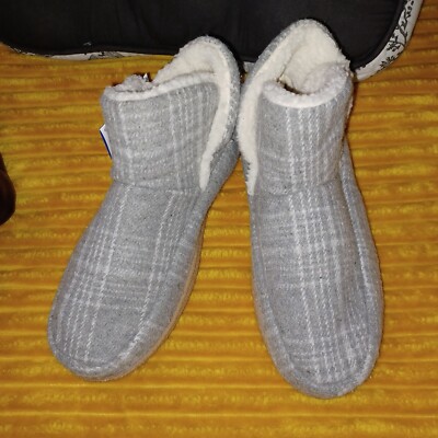 Dearfoams No Sweat Comfort Memory Foam Thick Sole Slippers