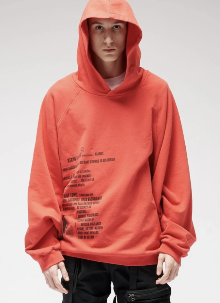 Raf Simons ARCHIVE REDUX OVERSIZE HOODIE SS02 Terror Hoodie Red Peter De  Potter