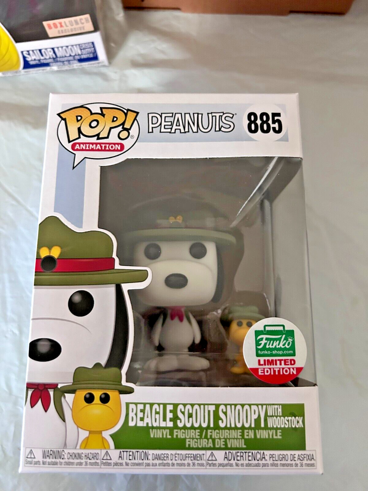Funko Pop! Peanuts Beagle Scout Snoopy With Woodstock #885 Funko Shop Exclusive
