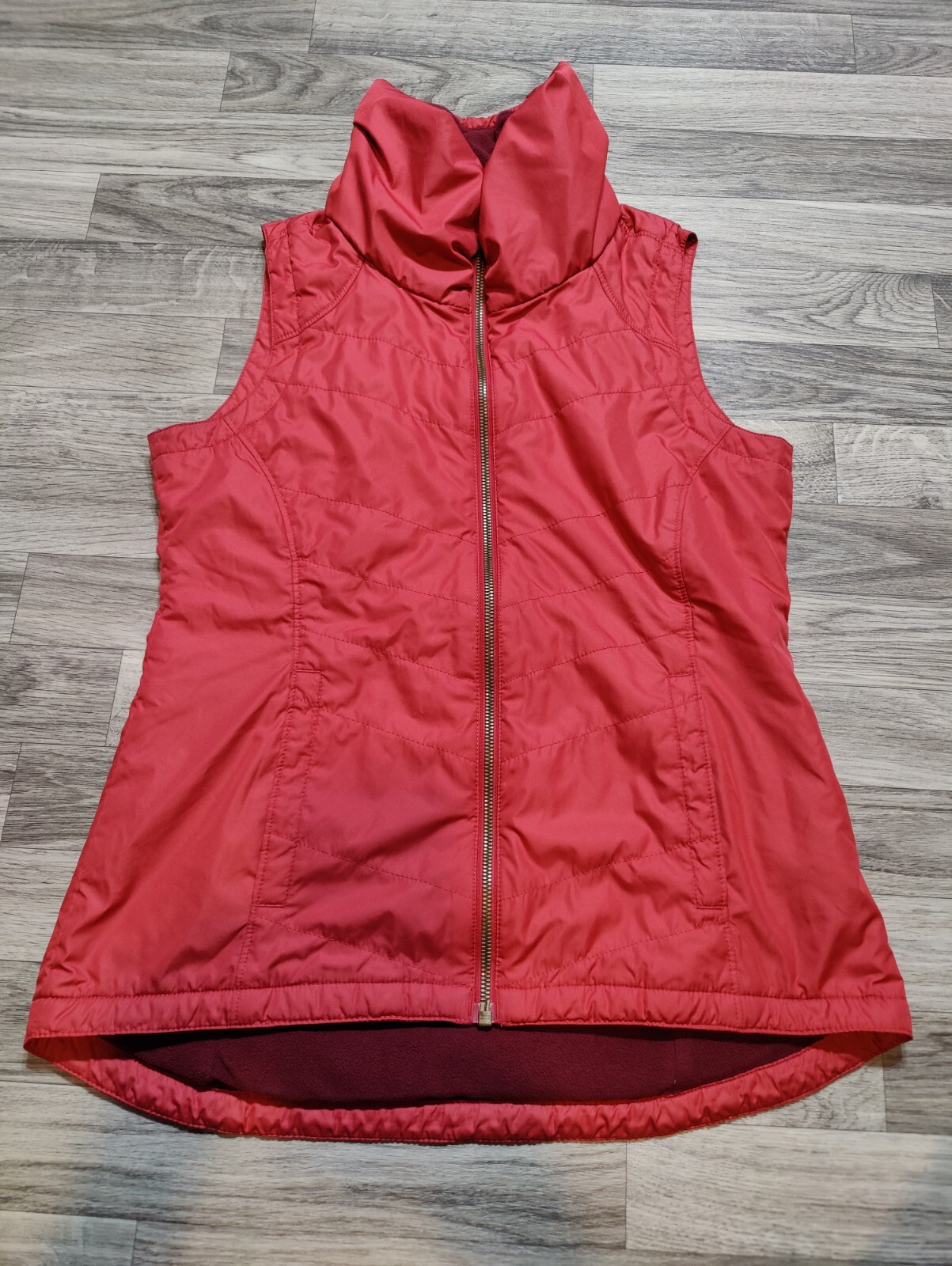 Columbia Ruby Red/Maroon Lined Full Zip Fleece Li… - image 1