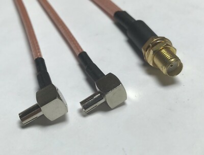 SMA Female to 2X TS9 Male Angle Split RG316 Coax Cbl High Quality US Pick Length