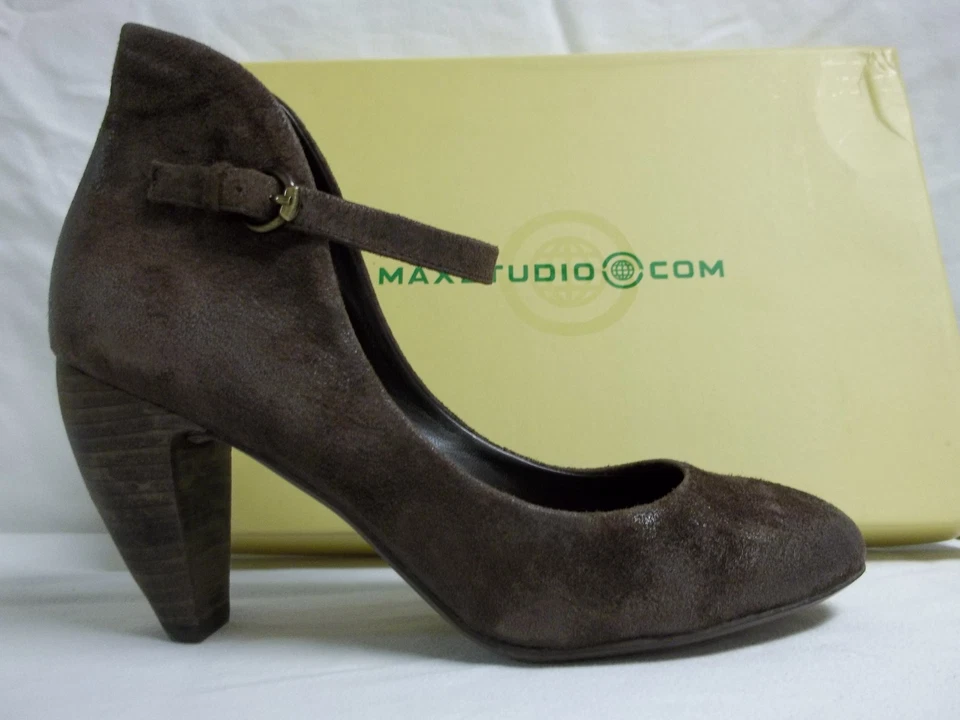 Nuevos zapatos para mujer Max Studio talla 7,5 M Beset marrón oscuro gamuza Mary Janes Foto 3 de 4
