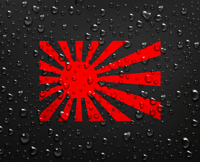 Rising Sun JDM Aufkleber japanische Flagge Toyko Drift Tengoku Rennen Sticker rot 120x80mm