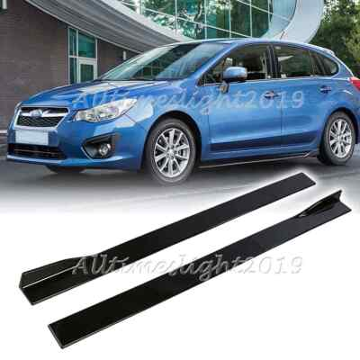 #ad For Subaru Impreza 2007 2023 Side Skirts Extension Lip Splitter Glossy Black $46.95