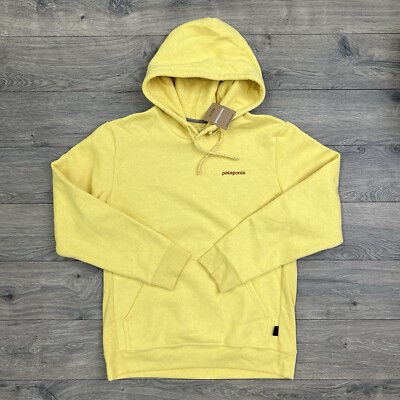 Patagonia Hoodie Sz Small Mens Sz M Womens Fitz Roy Icon Uprisal Milled Yellow