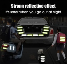 10 pack Reflective Safety Warning Stickers for cars, bicycles, helmets and more