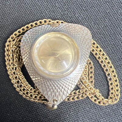 Vtg Lucerne Pendant Necklace Watch Women Swiss Made Manual