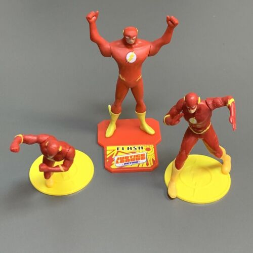 Lot 3 figurines articulées STYLE neuves DC Comics Super Friends FLASH ROUGE supports jouet #53 - Photo 1/9