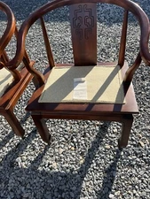 Set Of 6 Century Chair Co. Hickory N.C. MCM Style Wood Arm Chair BB casters