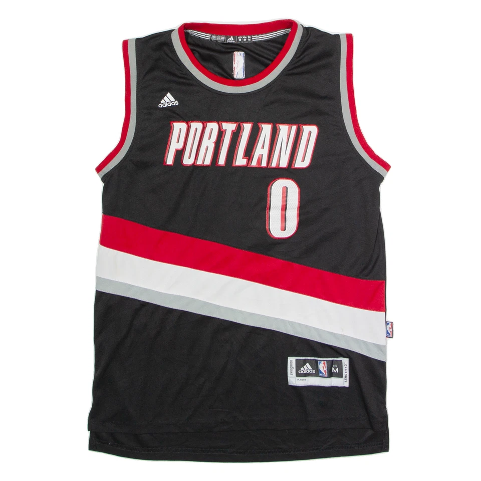 ADIDAS Portland Trail Blazers #0 Lillard Basketball Mens Jersey Black USA M