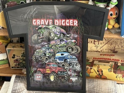 GRAVE DIGGER Dennis Anderson Signed Autograph Shirt Monster Truck Framed OBX NC