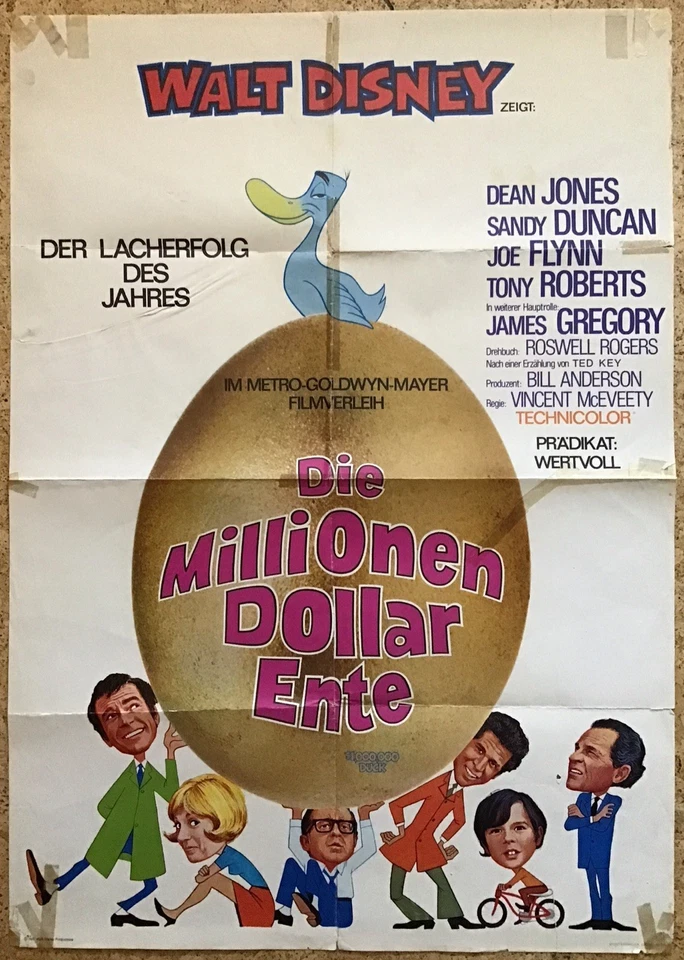 Walt Disney DIE MILLIONEN DOLLAR ENTE Dean Jones Sandy Duncan Filmplakat - Bild 1 von 1