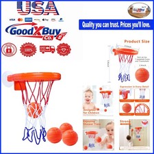 Bathtub Basketball Set for Kids and Toddlers - Bath Time Toy with Suction Cup...