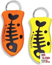 Floating Keychain, Boat Key Float - Float 4 to 5 Keys for Orange/Yellow Glowing