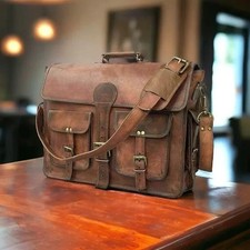 Men's Genuine Leather Vintage Laptop Best Value Briefcase Bag Satchel Messenger