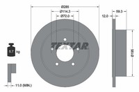 2X Textar Bremsscheibe 92194003 FüR Jeep