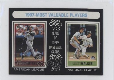 2024 Heritage Mini MVP Black Border 45/50 Ken Griffey Jr Larry Walker HOF 0e5c