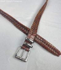 Martin Dingman Braided Leather Belt 46  