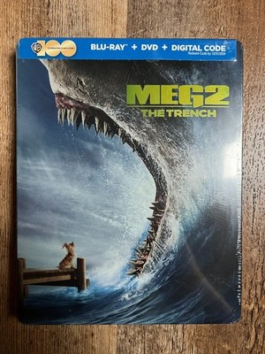 Meg 2: The Trench w. Steelbook (Blu-ray + DVD + Digital, 2023, Region Free) NEW