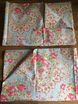 Paisley Blau Cath Kidston 2 Hausfrau Kissenbezüge Baumwolle Perkal Neu Blumen