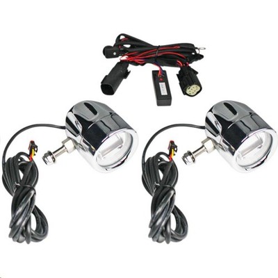 Custom Dynamics LED Halo Nebel Licht - Chrom Motorrad Street Fahrrad PB FOG BCM