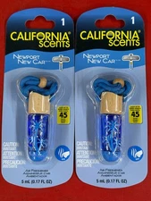 LOT OF (2) CALIFORNIA SCENTS NEWPORT NEW CAR SCENT AIR FRESHENERS MIRROR HANGING