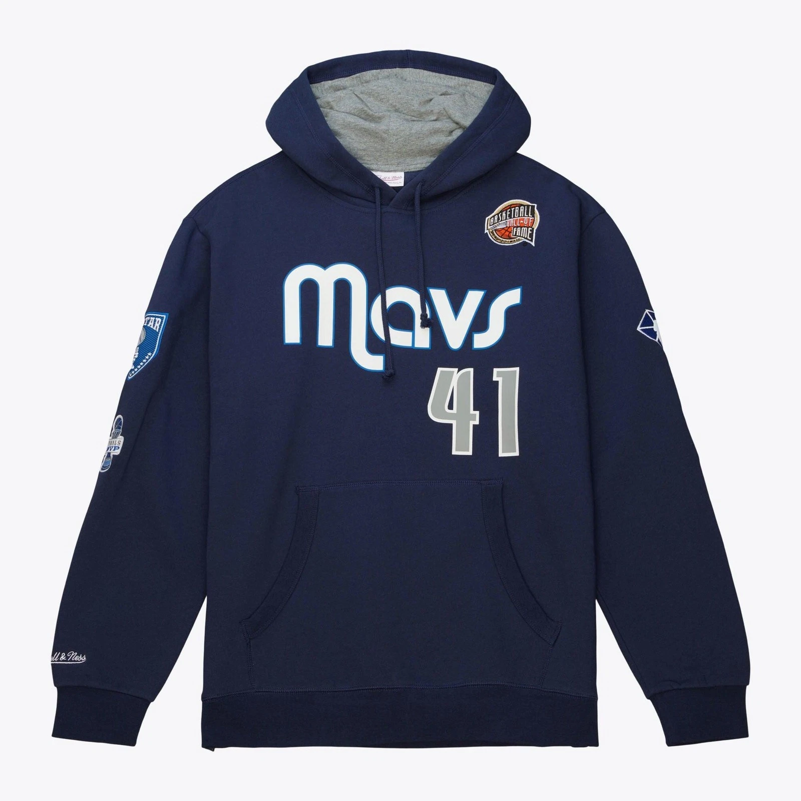 MENS MITCHELL & NESS HOF FLEECE HOODIE MAVERICKS DIRK NOWITZKI