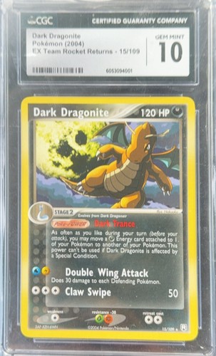Dark Dragonite graded CGC 10 for sale on eBay
