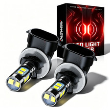 2Pcs H27 881 LED Fog Light DRL Driving Bulbs 6000k Xenon White 862 886 889
