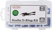BUSY-CORNER 166 Pieces Scuba O-Ring Kit Diving Rubber Orings, for black 