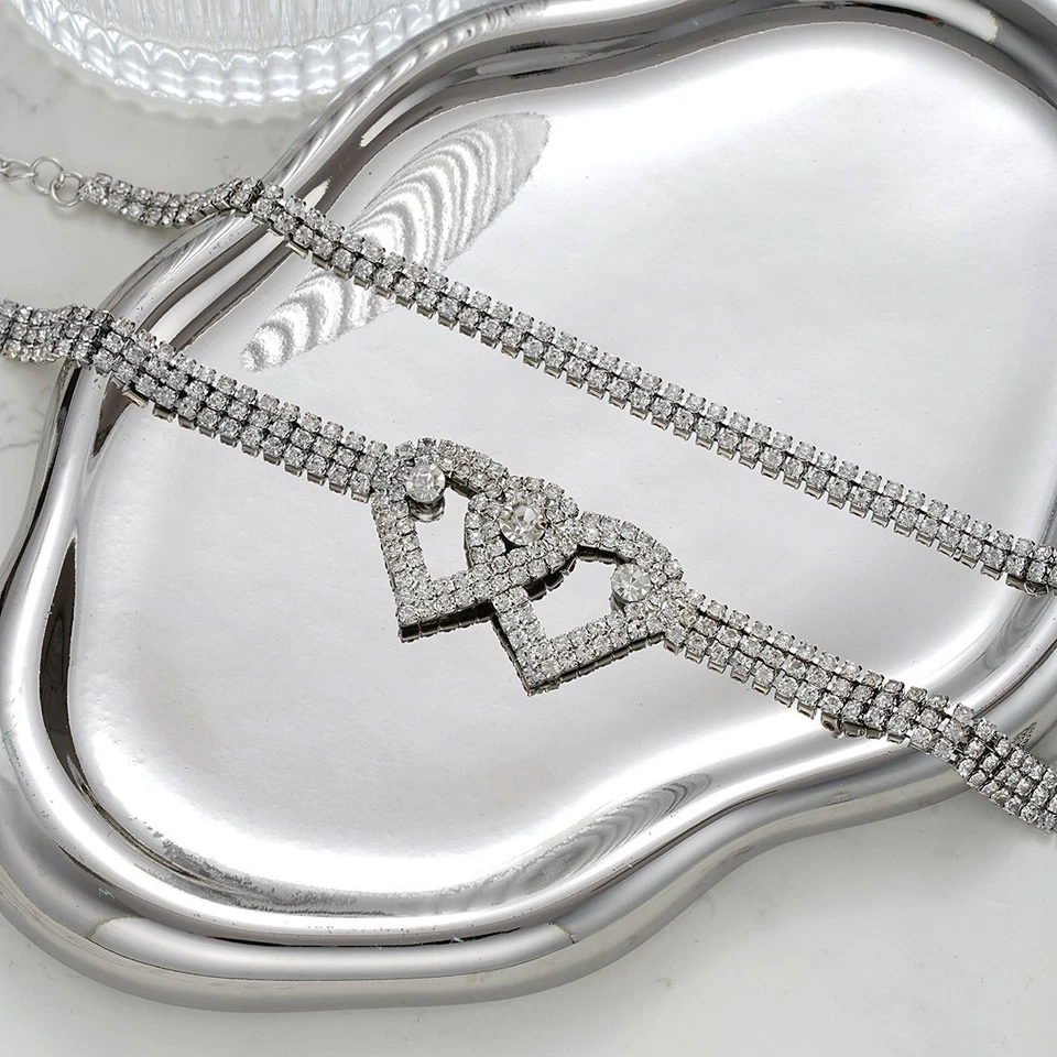 Zwei Fußkettchen mit Herz Silber Damen Fußkette Fußschmuck Mode Kette - Bild 4 von 4